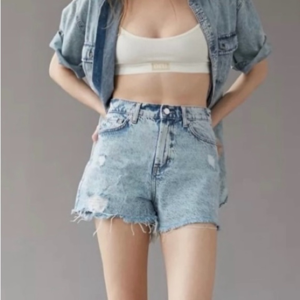 𝅺Urban Outfitters BDG A-Line Cutoff Denim Short Light Blue NWT